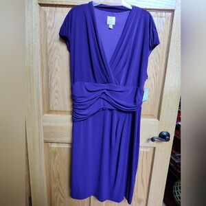 Suzi Chin For Maggy Boutique Elegant Purple Women's Dress,18W, Stretch